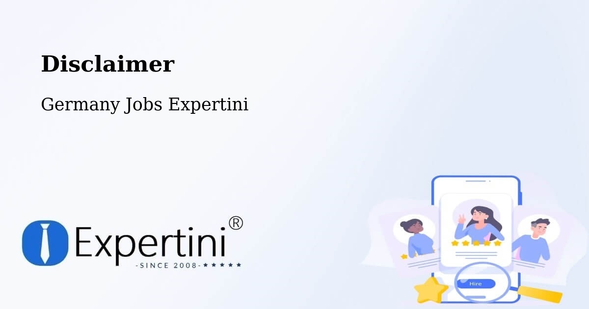 Disclaimer – Huede - Germany Jobs Expertini